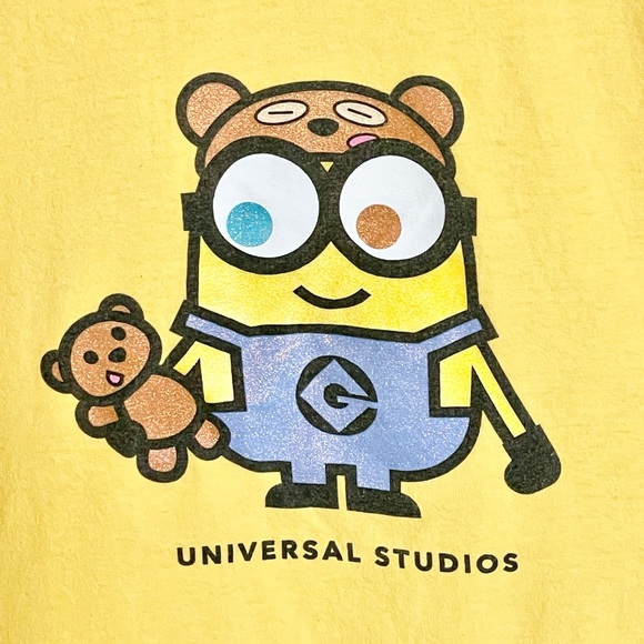 Universal Studios Despicable Me Minion Made Teddy Graphic Yellow Tee Women’s XXL - Picture 3 of 6